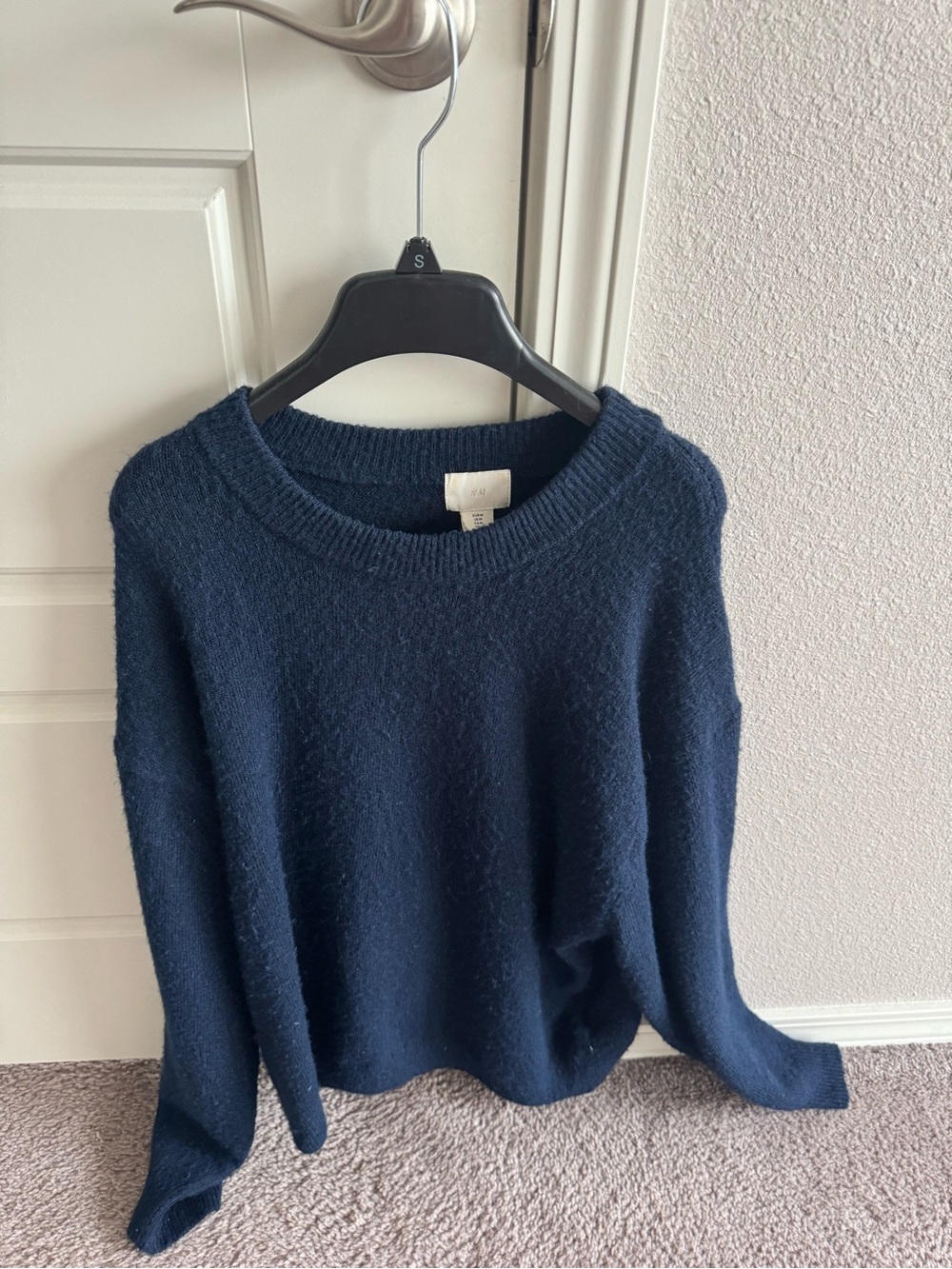 H&M Navy Crewneck Sweater - Soft Knit